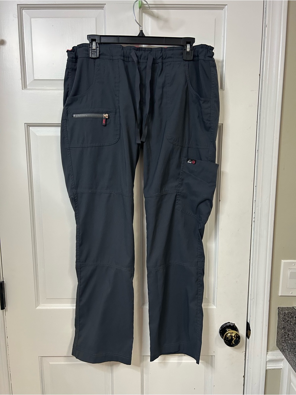koi Women’s Dark Gray Cargo Scrub Pants